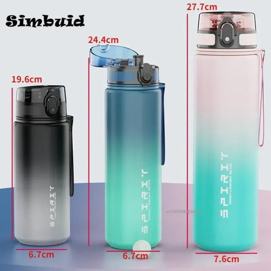 1 Liter Large Capacity Sports Water Bottle Leak Proof Colorful Plastic Cup Drinking Outdoor Travel Portable Gym Fitness Jugs - Reinvent Yourself