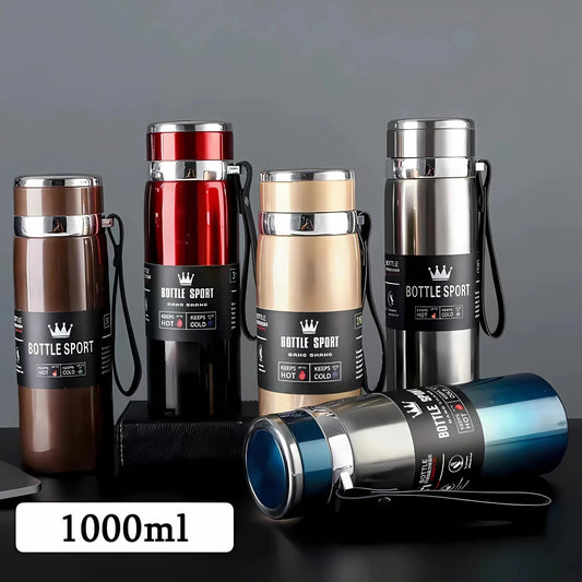 1L Thermal Water Bottle Keep Cold and Hot Water Bottle Thermos for Water Tea Coffee Vacuum Flasks Stainless Steel Thermos Bottle - Reinvent Yourself