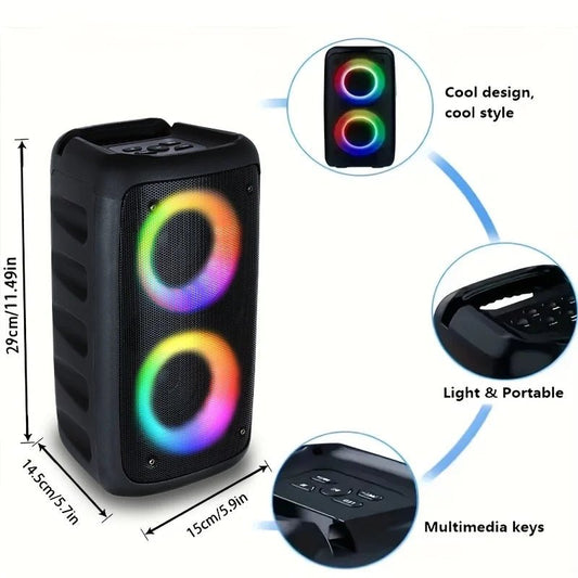 6000W Portable Speaker, Wireless Stereo, TWS, Color Lights, USB/TF Card, for Outdoor, Camping, Backyard Party, Bluetooth Speaker - Reinvent Yourself