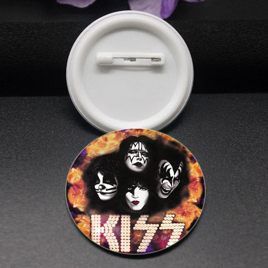 Rock Band Kiss Brooches Enamel Pins Fashion Jewelry Accessoris Singer Brooch for Backpack Clothe Decoration Lapel Badge Gifts by Reinvent Yourself