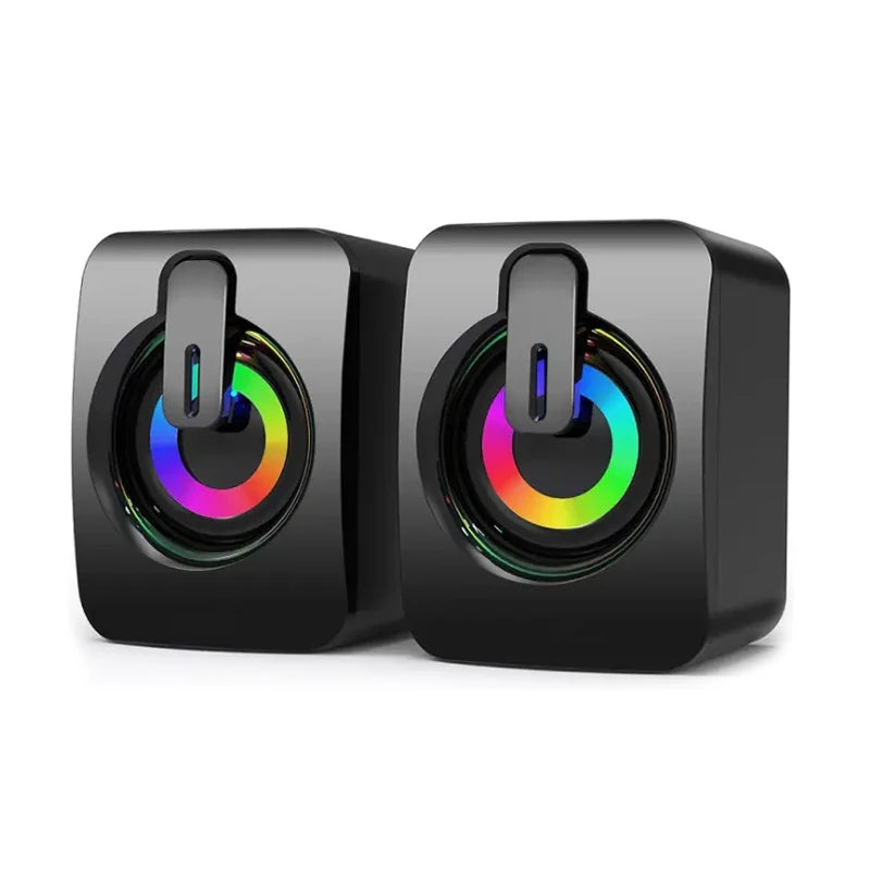Computer Speakers PC Sound Box HIFI Stereo Microphone USB Wired Caixa De Som with LED Light For Desktop Computer by Reinvent Yourself