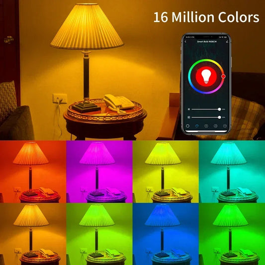 Tuya RGB LED Light Bulbs Smart WiFi E27 Smart Lamp 220V 110V 10W 15W 20W Lamp Smart Life APP Google Assisatnt Voice Control by Reinvent Yourself