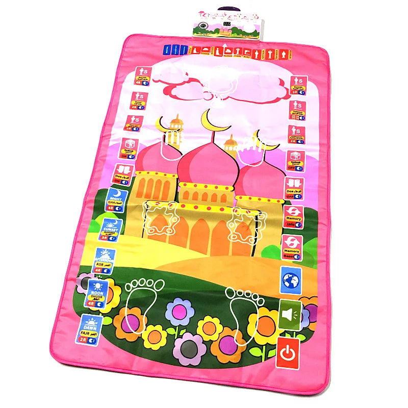 Talking Prayer Mat Educational Interactive Rug Salah Muslim Kids Gift Islam Electronic Worship Blanket Compass Islamic Carpet by Reinvent Yourself