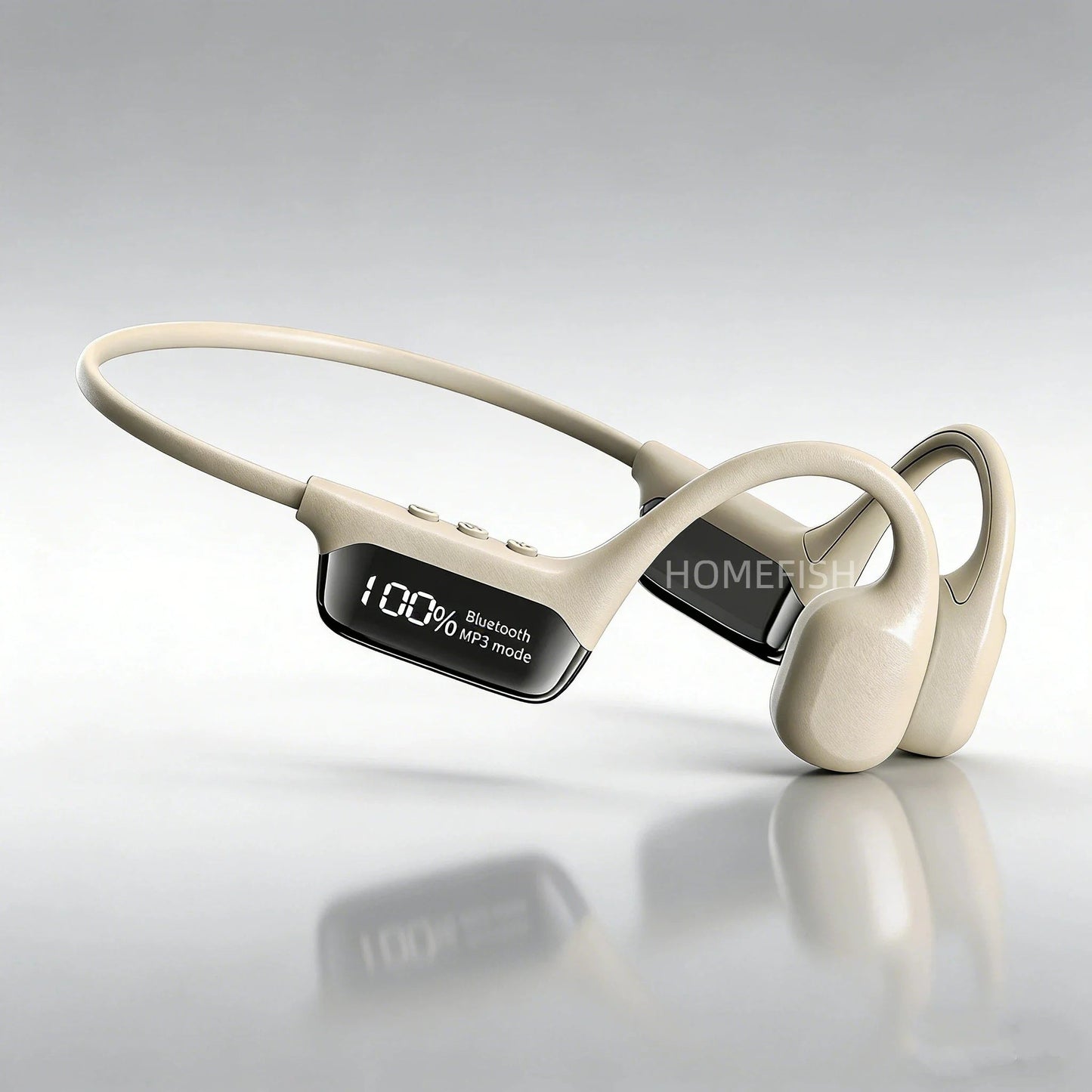 IPX8 Waterproof Bone Conduction Headphones, Open Ear Bluetooth Sport Headphones with 32GB MP3, 72H Battery Life by Reinvent Yourself