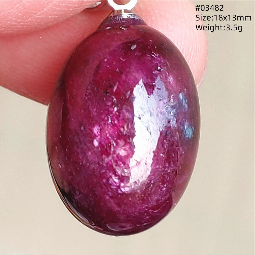 Natural Red Ruby Pendant Jewelry Love Heart Watermelon Ruby Zoisite Necklace Women Men 925 Sterling Silver AAAAA by Reinvent Yourself
