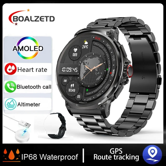 New Military Smart Watch Men 710 mA Waterproof Outdoor Sport Fitness Watches Health Monitor BT Call Smart Watch Men by Reinvent Yourself