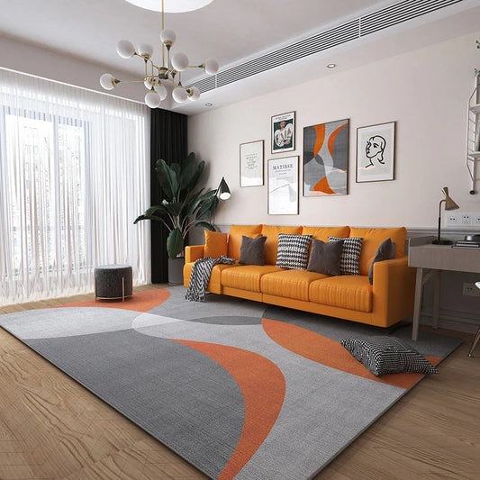 Modern Geometric Pattern Living Room Carpet Soft Non-slip Gaming Room Decoration Rug Light Luxury Easy Clean Coffee Tables Mat by Reinvent Yourself