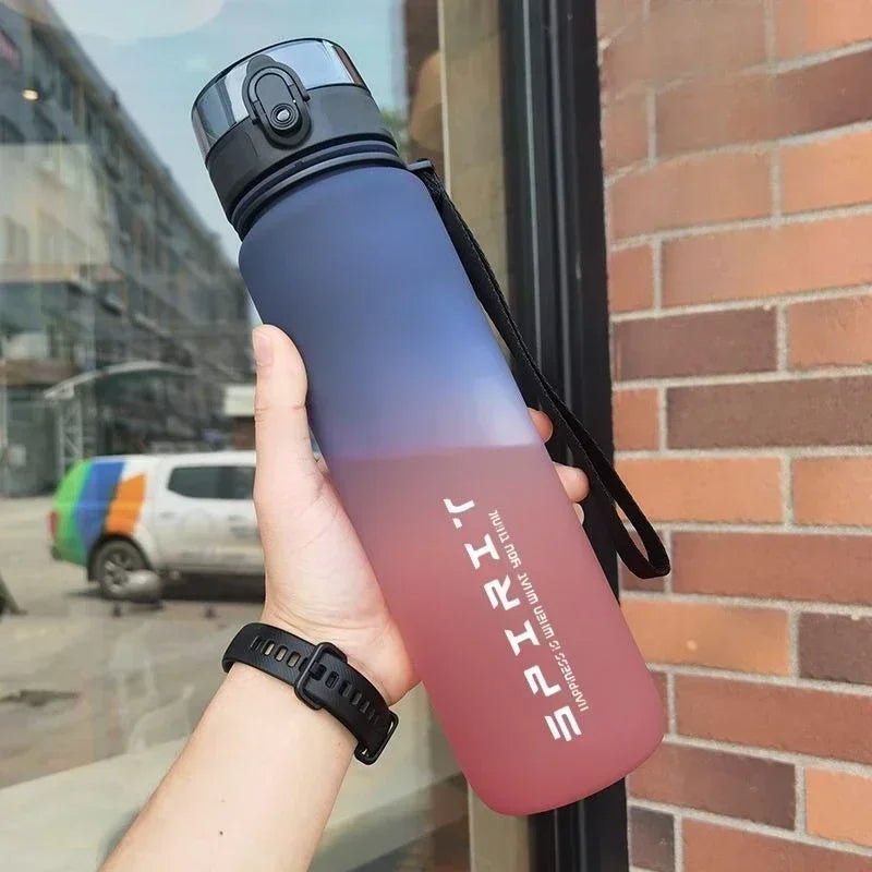 1 Liter Large Capacity Sports Water Bottle Leak Proof Colorful Plastic Cup Drinking Outdoor Travel Portable Gym Fitness Jugs - Reinvent Yourself