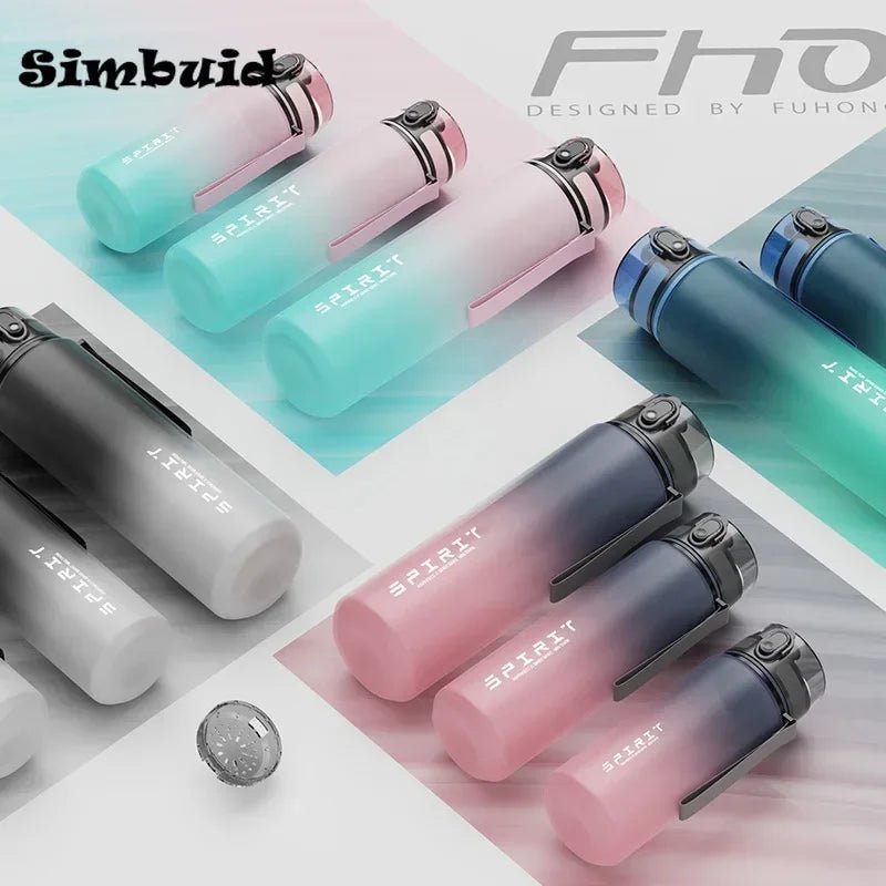 1 Liter Large Capacity Sports Water Bottle Leak Proof Colorful Plastic Cup Drinking Outdoor Travel Portable Gym Fitness Jugs - Reinvent Yourself