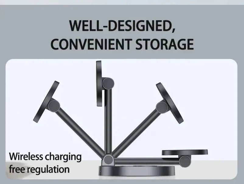 3 in 1 Foldable Fast Charging Station Ice Cooling Magnetic Wireless Charger Stand For Phone 16 15 14 13 12 IWatch 9 8 7 AirPods - Reinvent Yourself