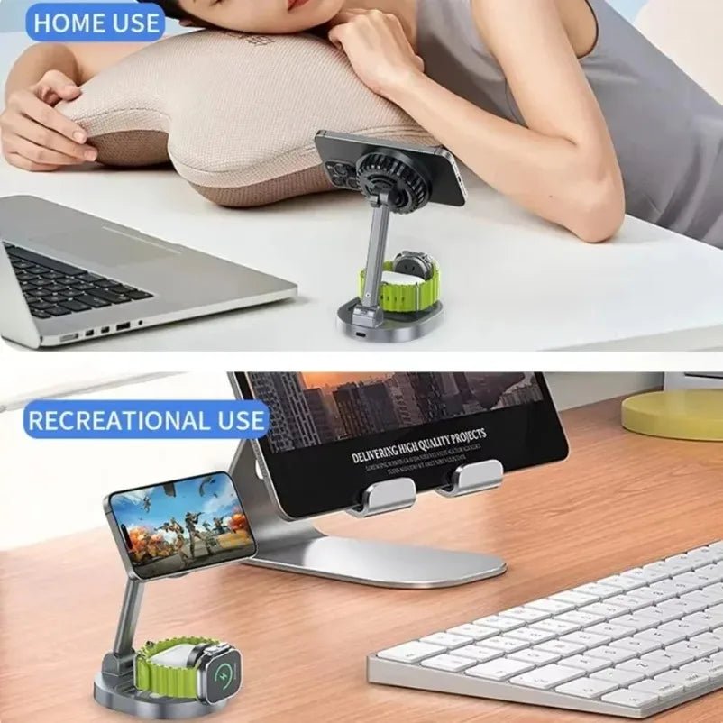 3 in 1 Foldable Fast Charging Station Ice Cooling Magnetic Wireless Charger Stand For Phone 16 15 14 13 12 IWatch 9 8 7 AirPods - Reinvent Yourself