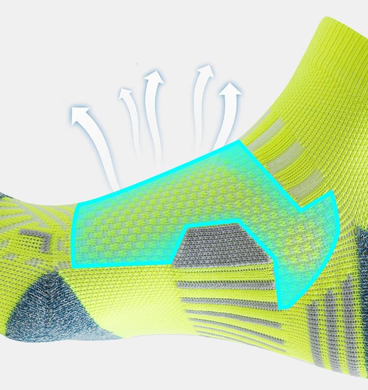 3 Pairs Marathon Socks Men Women Professional Sport Ankle Running Socks Thickened Cushioned Tube Low Cut Fitness Short Sock Mesh - Reinvent Yourself