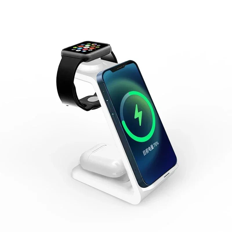 30W 3 In 1 Wireless Charger Stand Dock For iPhone 15 14 13 12 11 XS Apple Watch 8 7 AirPods Induction Fast Charging Station - Reinvent Yourself