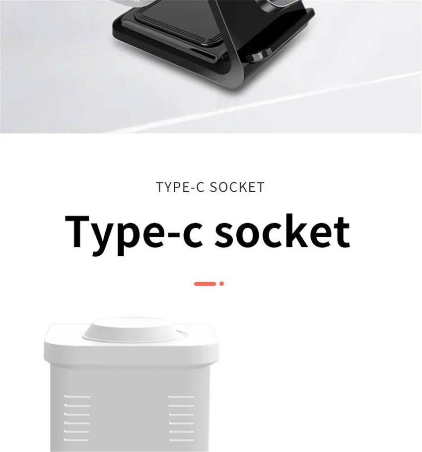 30W 3 In 1 Wireless Charger Stand Dock For iPhone 15 14 13 12 11 XS Apple Watch 8 7 AirPods Induction Fast Charging Station - Reinvent Yourself