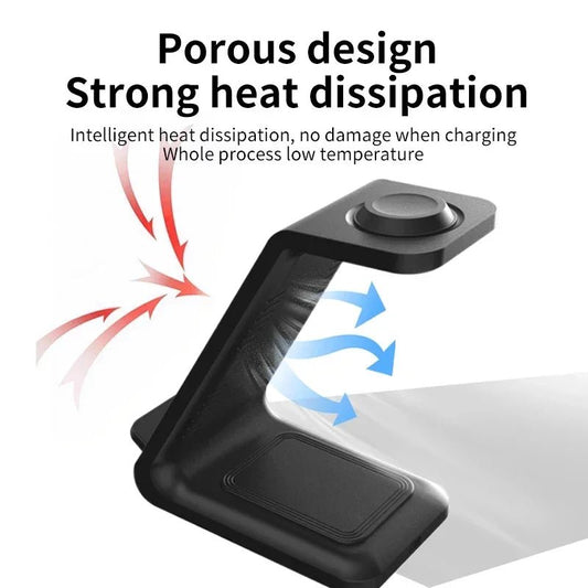30W 3 In 1 Wireless Charger Stand Dock For iPhone 15 14 13 12 11 XS Apple Watch 8 7 AirPods Induction Fast Charging Station - Reinvent Yourself