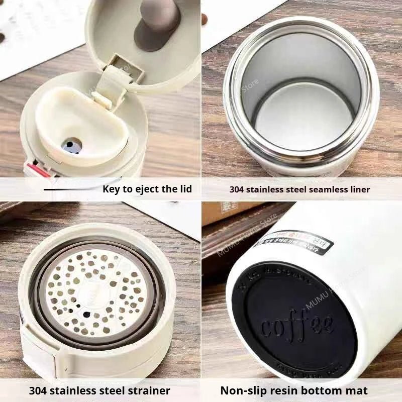 380ML 510ML Stainless Steel Thermal Mug Vacuum Flask Leak Proof Portable - Reinvent Yourself