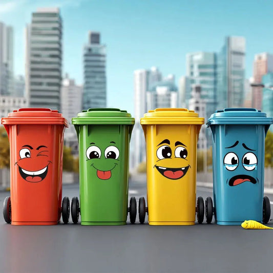 4 sheets/Set Cartoon Face Stickers,Self-Adhesive, Plastic Surface Compatible,Home Decoration Suitable for Trash Can, oilet Decor - Reinvent Yourself