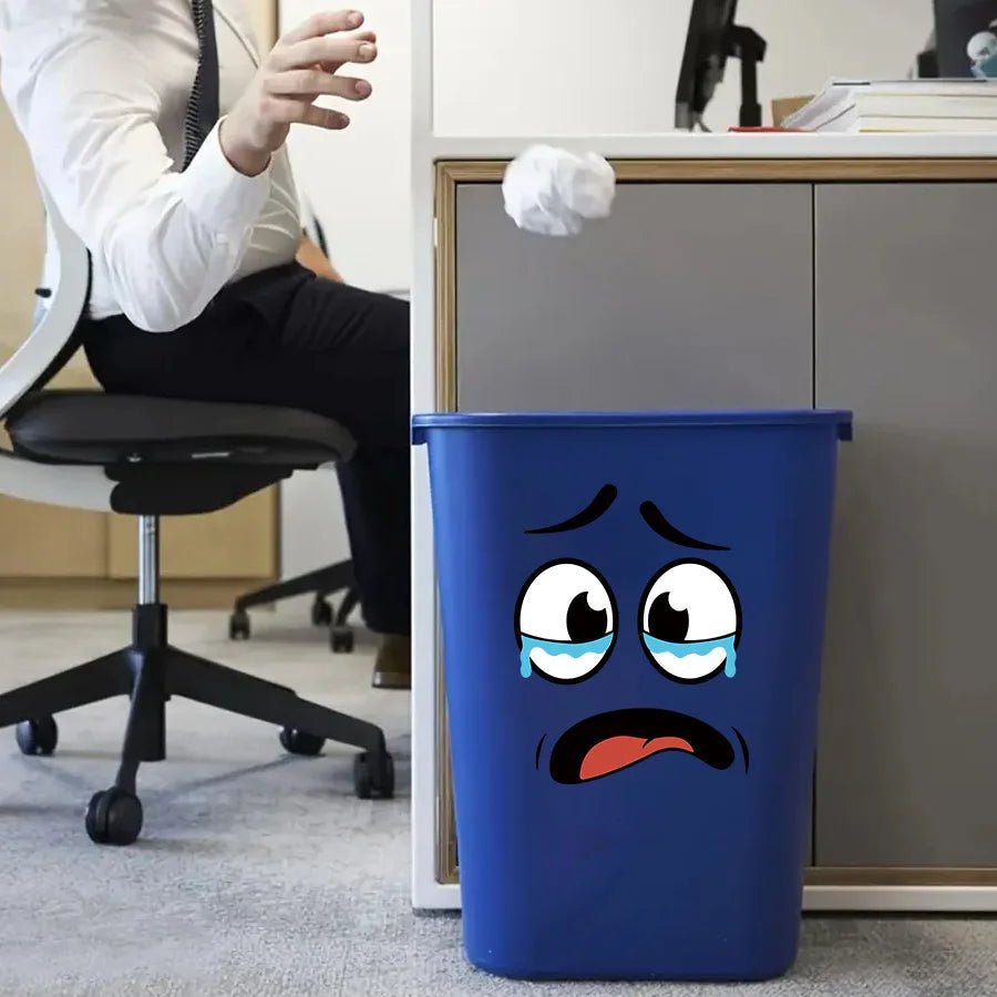 4 sheets/Set Cartoon Face Stickers,Self-Adhesive, Plastic Surface Compatible,Home Decoration Suitable for Trash Can, oilet Decor - Reinvent Yourself