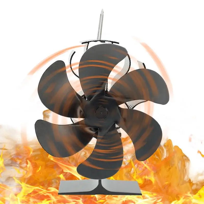 4/5/6 Blades Heat Powered Stove Fan Log Wood Burner Eco-fan Quiet Fireplace Fan Winter Warm Home Heater Efficient Heat Distribu - Reinvent Yourself