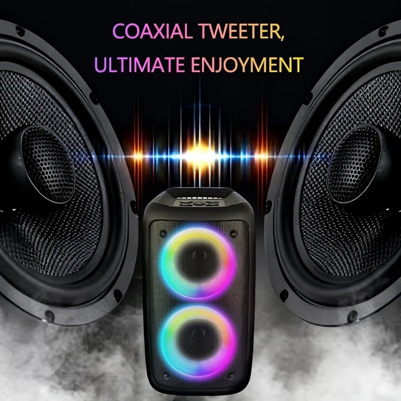 6000W Portable Speaker, Wireless Stereo, TWS, Color Lights, USB/TF Card, for Outdoor, Camping, Backyard Party, Bluetooth Speaker - Reinvent Yourself