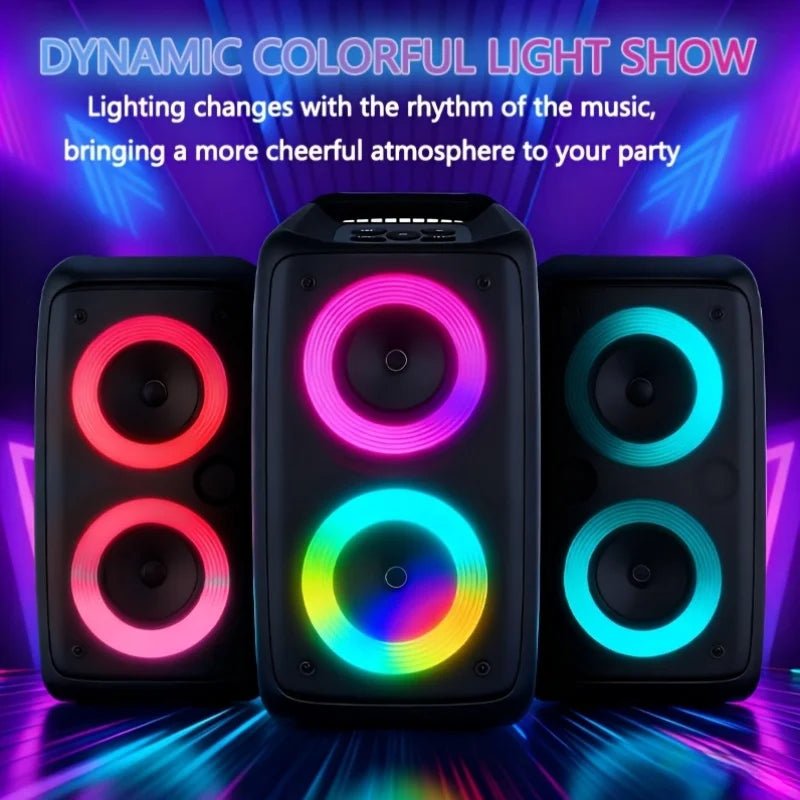 6000W Portable Speaker, Wireless Stereo, TWS, Color Lights, USB/TF Card, for Outdoor, Camping, Backyard Party, Bluetooth Speaker - Reinvent Yourself