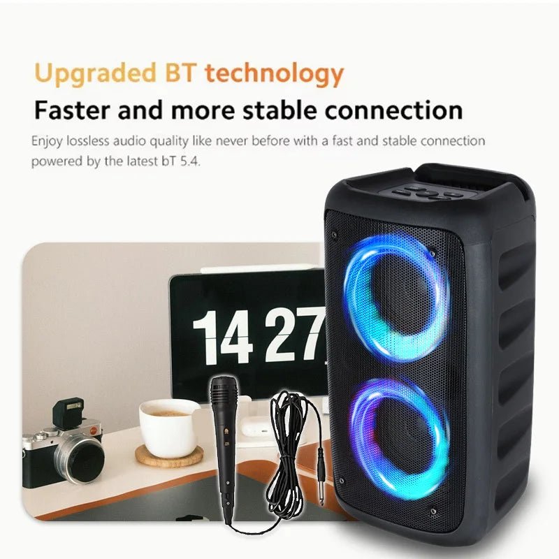 6000W Portable Speaker, Wireless Stereo, TWS, Color Lights, USB/TF Card, for Outdoor, Camping, Backyard Party, Bluetooth Speaker - Reinvent Yourself