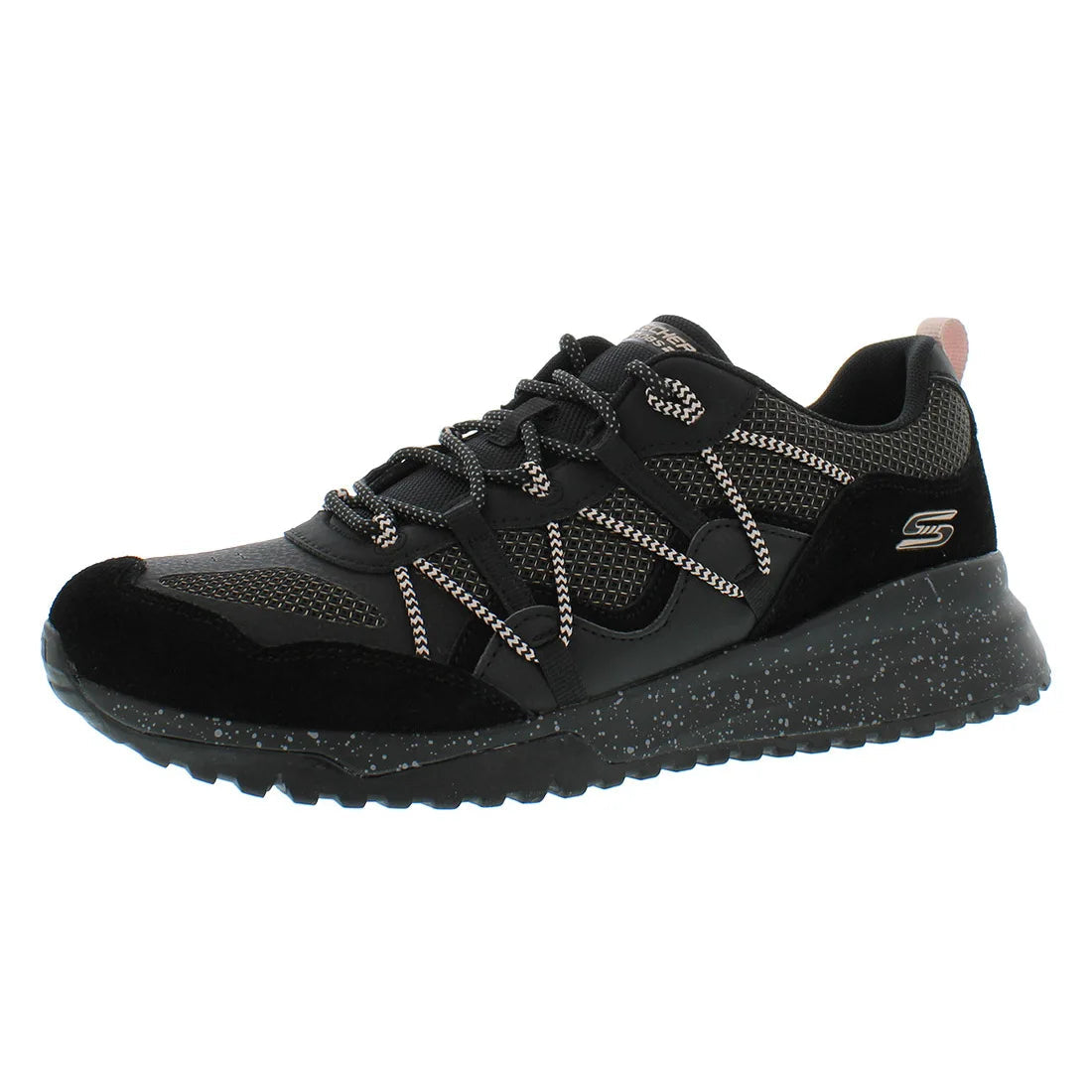 Skechers Bobs Squad 3 Zigzag Swagger Women's Sporty Court Sneakers Black with Soft Mesh Lining and PU Insole | 100% Authentic by Reinvent Yourself