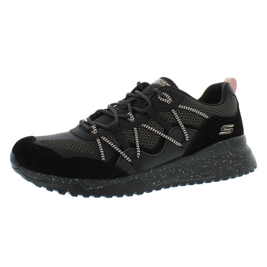 Skechers Bobs Squad 3 Zigzag Swagger Women's Sporty Court Sneakers Black with Soft Mesh Lining and PU Insole | 100% Authentic by Reinvent Yourself