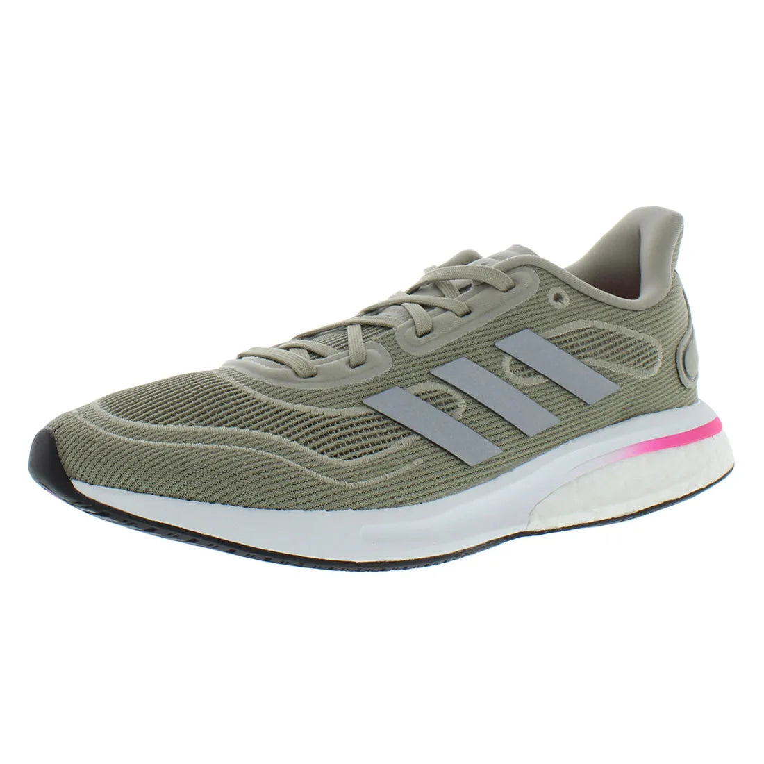 For Supernova Women's Running Shoes Feather Grey/Silver Metallic/Shock Pink Color | 100% Authentic Made Vietnam Model by Reinvent Yourself