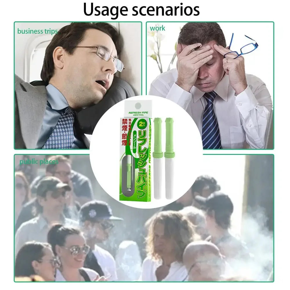 1PC Smokeless Air Inhaler Stop Vaping Aid Non-Electric Inhaler Safe and Healthy Vaping Cessation Aid for Men Cars Trains Travel by Reinvent Yourself