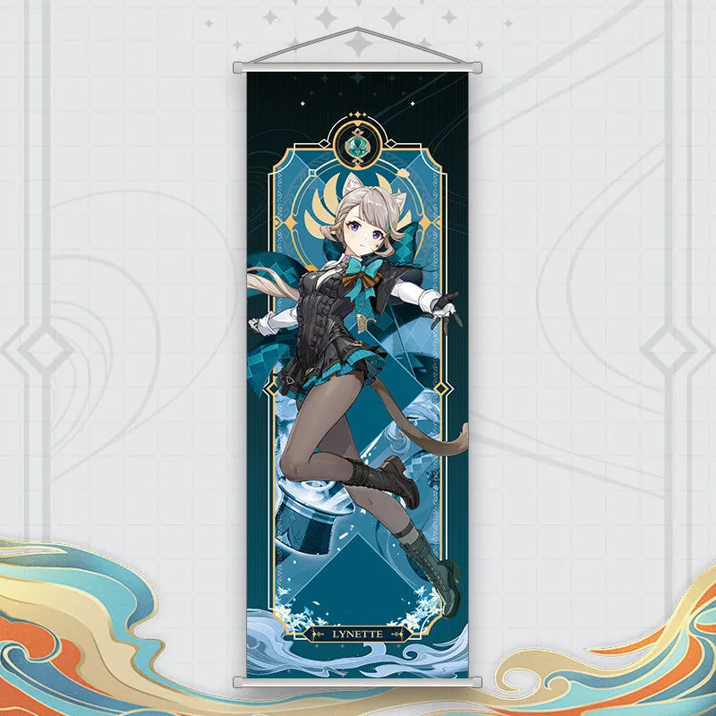 Xiao Yelan Kazuha Hutao Genshin Impact Scroll Canvas Wall Hanging Painting Home Decor Anime Poster Wall Art Room Decoration by Reinvent Yourself