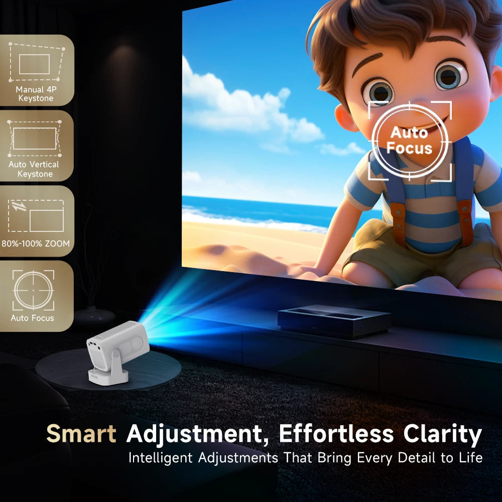 Magcubic HY310 Auto Focus Projector 1080P Native 4K 330ANSI Android 11 WiFi6 BT5.4 Mini Outdoor Movie Projector with Air Mouse by Reinvent Yourself