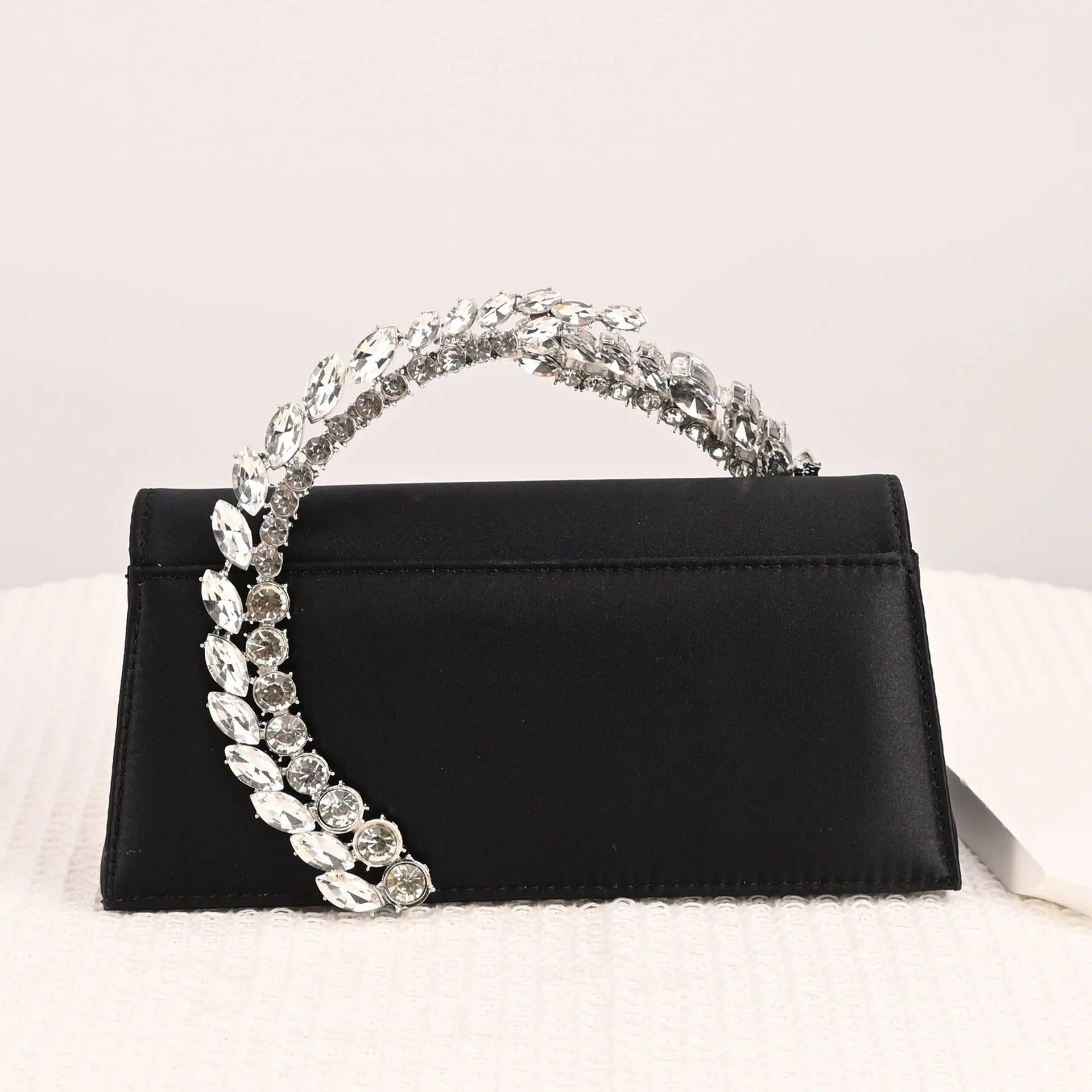 Luxury Diamond Evening Bag Clutch Satin Women Designer Handbags Crystal Silk Shoulder Crossbody Bags for Women Wedding Box Bag by Reinvent Yourself