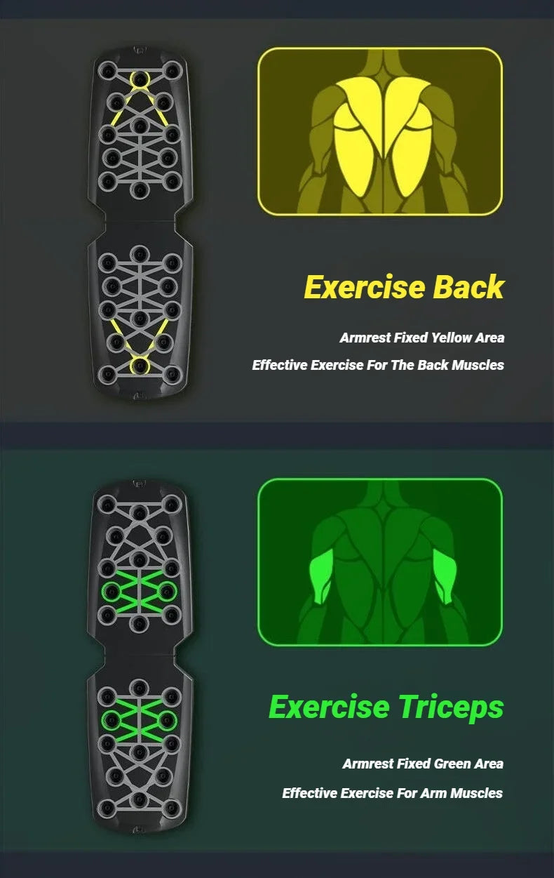 Portable Multifunctional Push-up Board Set With Handles Foldable Fitness Equipment For Chest Abdomen Arms And Back Training by Reinvent Yourself