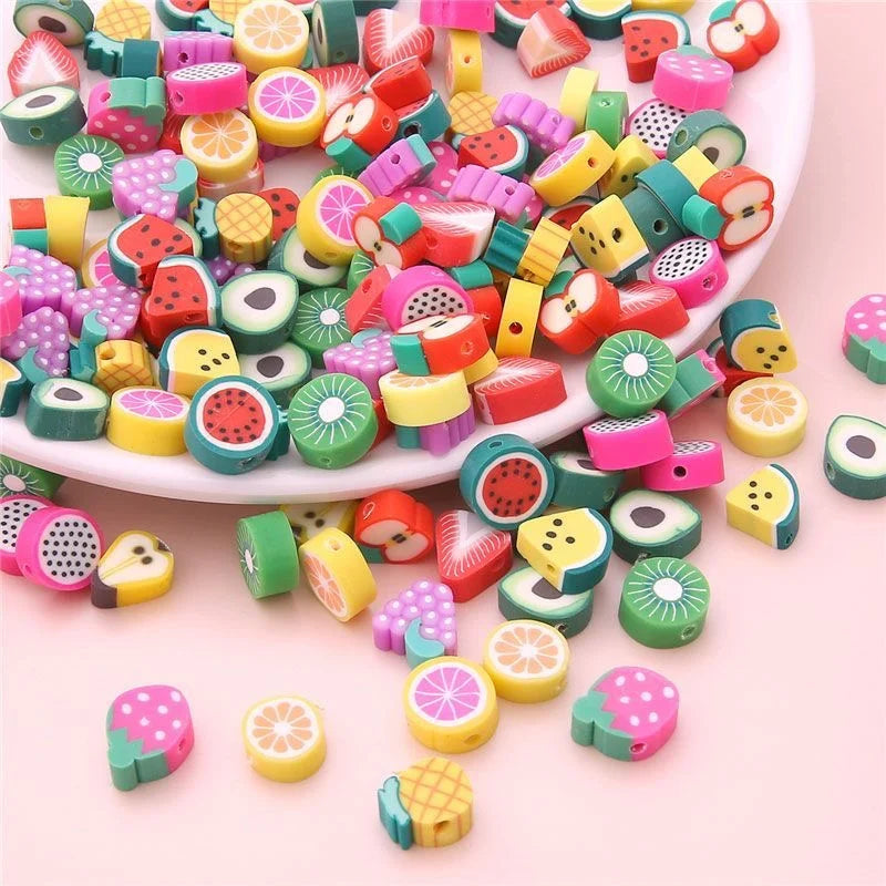 100/1000Pcs Flower Polymer Clay Beads Pattern Round Polymer Clay Beads for Jewelry Making Findings, Bracelet Accessories by Reinvent Yourself