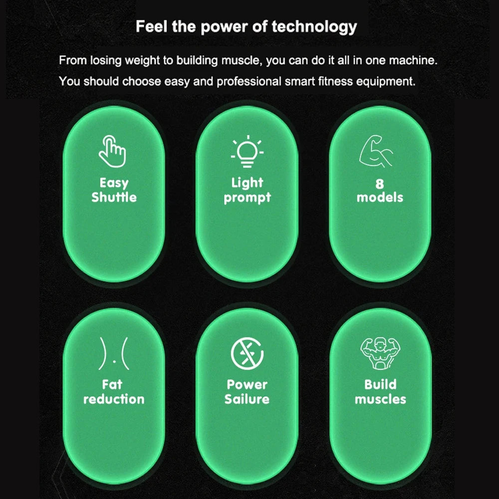 USB Rechargeable Muscle Massager Portable Muscle Trainer Abdominal Muscle Shaping Belt Exercise Fitness Massager Relax Fatigue by Reinvent Yourself