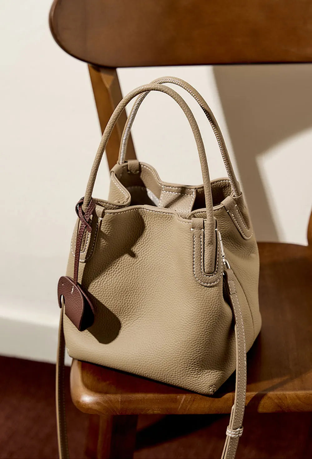 Genuine Leather Women Bucket Bag Luxury Designer Handbags High Quality Cowhide Women's Shoulder Bags Fashion Crossbody Bag by Reinvent Yourself
