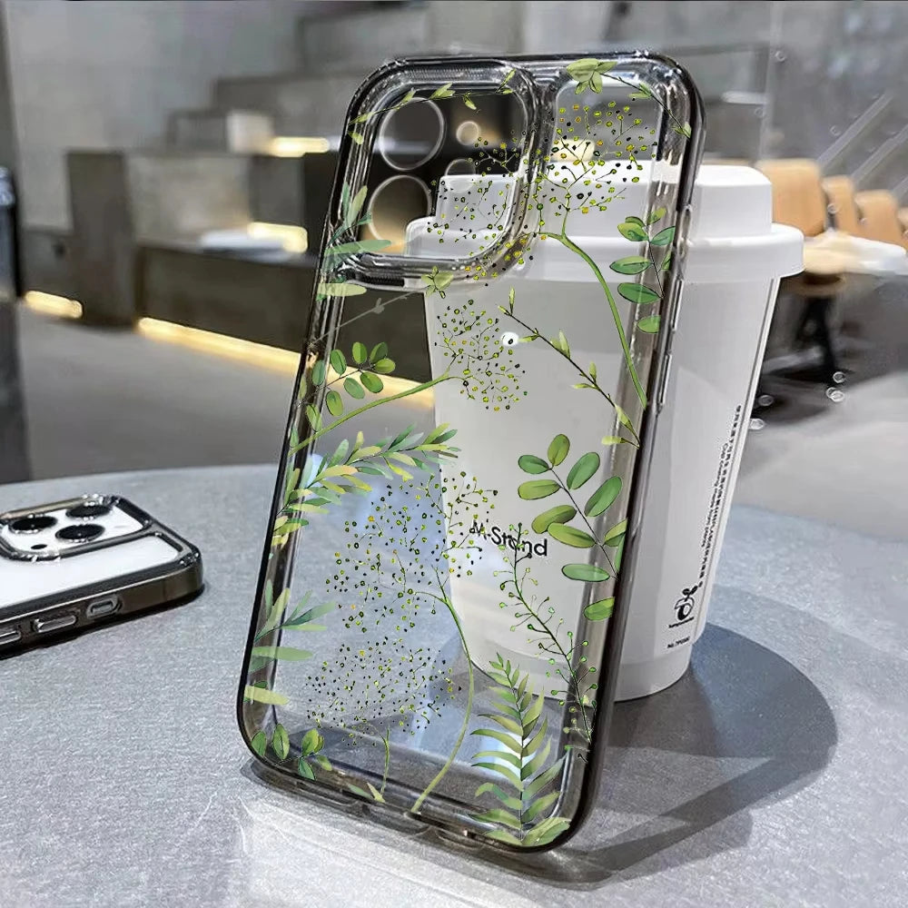 Flower Phone Case For iPhone 16 13 15 11 12 14 17 Pro Max Air 16E XS XR 7 8 SE Shockproof Transparent Cover Silicone Soft Fundas by Reinvent Yourself