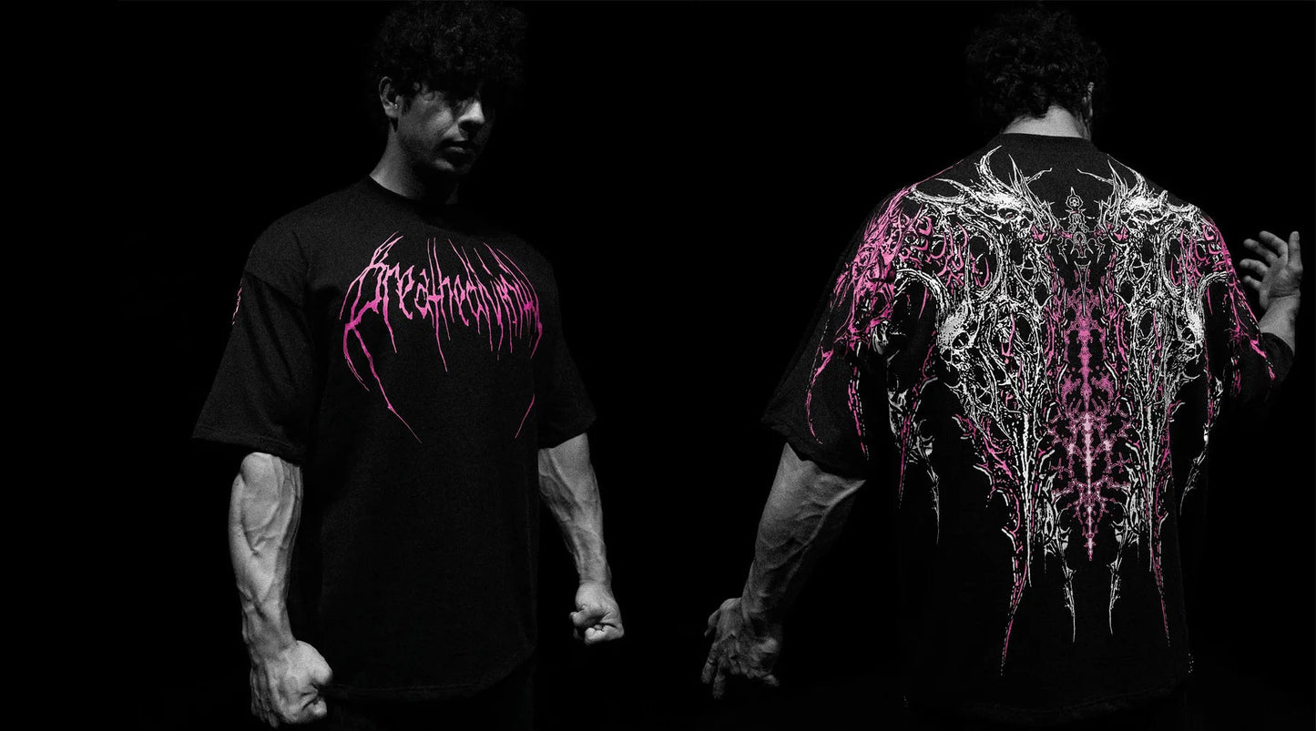 New High-Quality Cotton Men'S Short Sleeves American Style Trendy Brand Dark Style Sports Casual Men'S Oversized Shirt T-Shirt by Reinvent Yourself