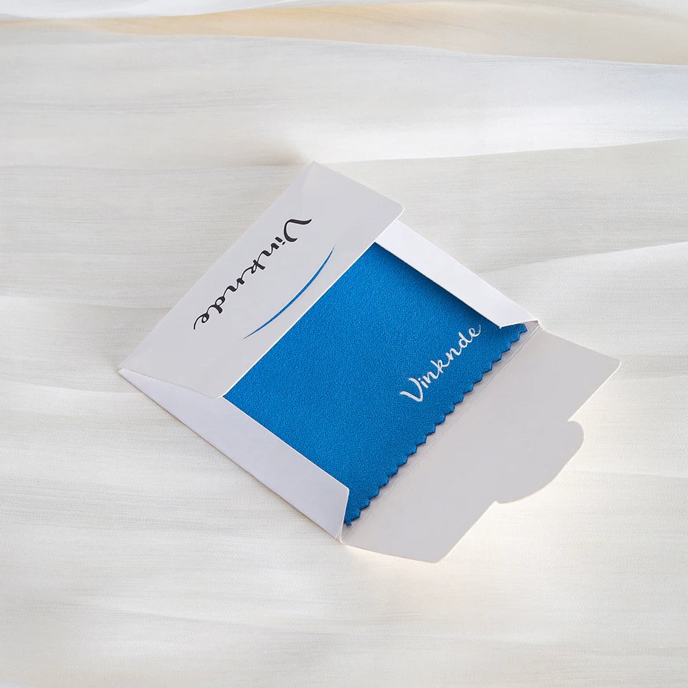 DIY Personalized Polishing Cloths Custom Jewelry Earrings Cleaning Cloth With Logo 8x8cm White Black Paper Individually packaged by Reinvent Yourself