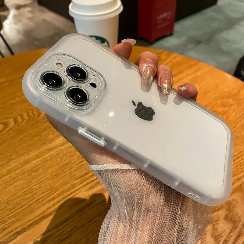 Luxury Shockproof Silicone Bumper Clear Phone Case For iPhone 15 14 Plus 13 12 11 15 Pro Max Camera Protection Transparent Cover by Reinvent Yourself