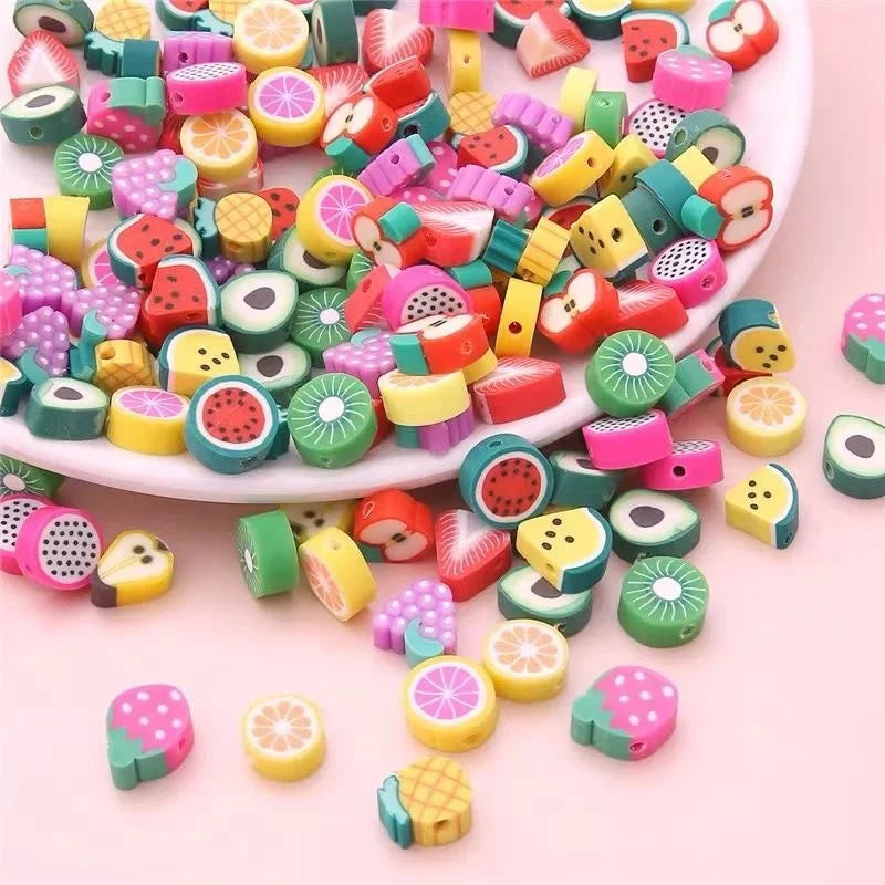 100/1000Pcs Flower Polymer Clay Beads Pattern Round Polymer Clay Beads for Jewelry Making Findings, Bracelet Accessories by Reinvent Yourself