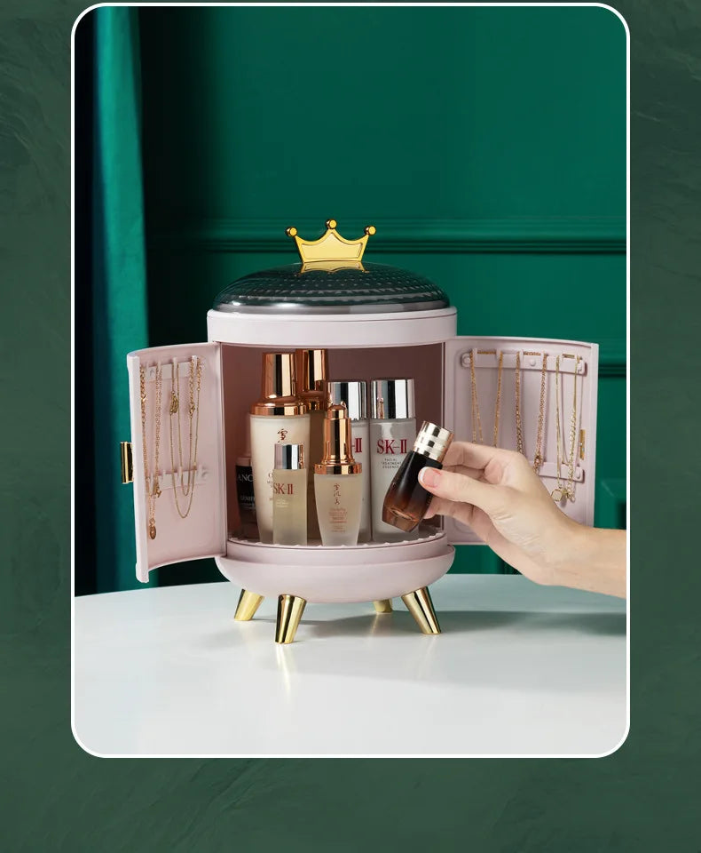 Makeup Storage Box Make Up Skincare Holder Jewelry Bag Cosmetics Organizer Plastic Container For Bathroom Dressing Table Home by Reinvent Yourself