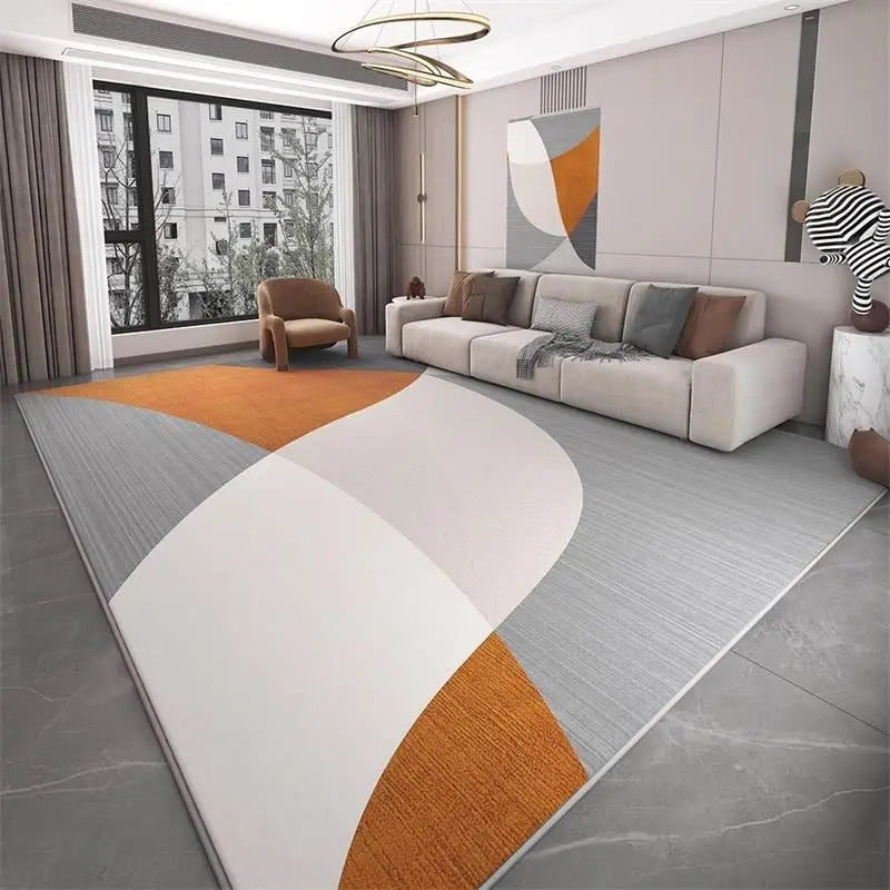 Modern Geometric Pattern Living Room Carpet Soft Non-slip Gaming Room Decoration Rug Light Luxury Easy Clean Coffee Tables Mat by Reinvent Yourself