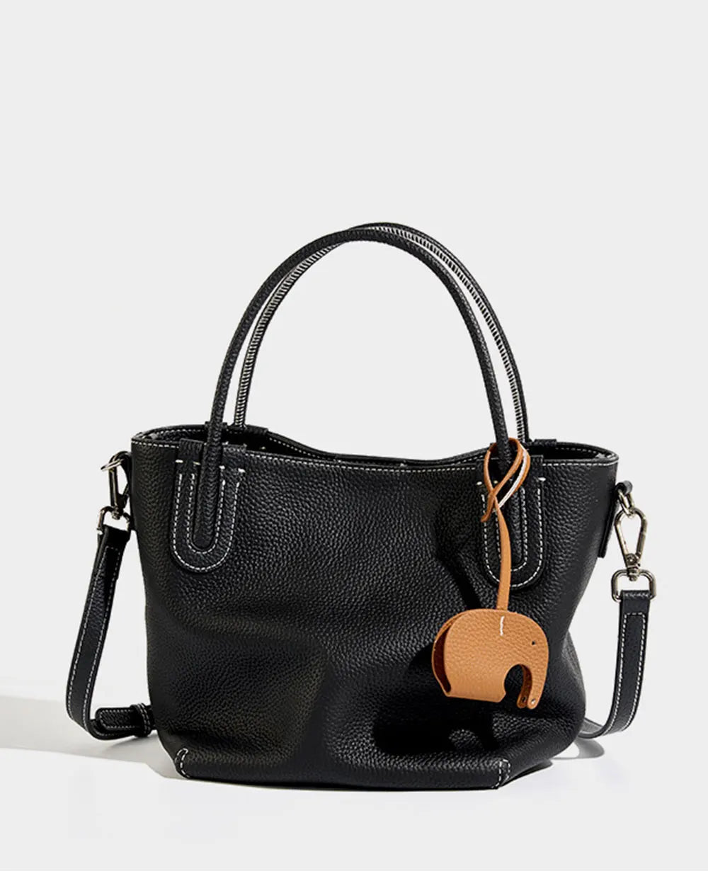 Genuine Leather Women Bucket Bag Luxury Designer Handbags High Quality Cowhide Women's Shoulder Bags Fashion Crossbody Bag by Reinvent Yourself
