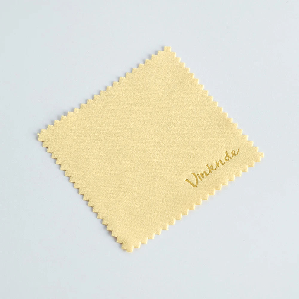 DIY Personalized Polishing Cloths Custom Jewelry Earrings Cleaning Cloth With Logo 8x8cm White Black Paper Individually packaged by Reinvent Yourself