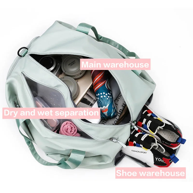New Women Sports Gym Bag Travel Dry Wet Bags Multifunction Swimming Shoulder Messenger Pack Weekend Fitness Training Handbag by Reinvent Yourself