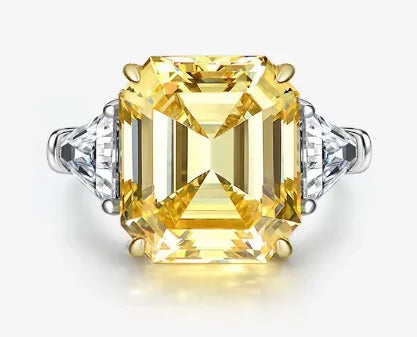 OEVAS 100% 925 Sterling Silver Sparkling 14*16mm Pink Yellow High Carbon Diamond Fine Jewelry Wedding Party Fine Jewelry Gifts by Reinvent Yourself