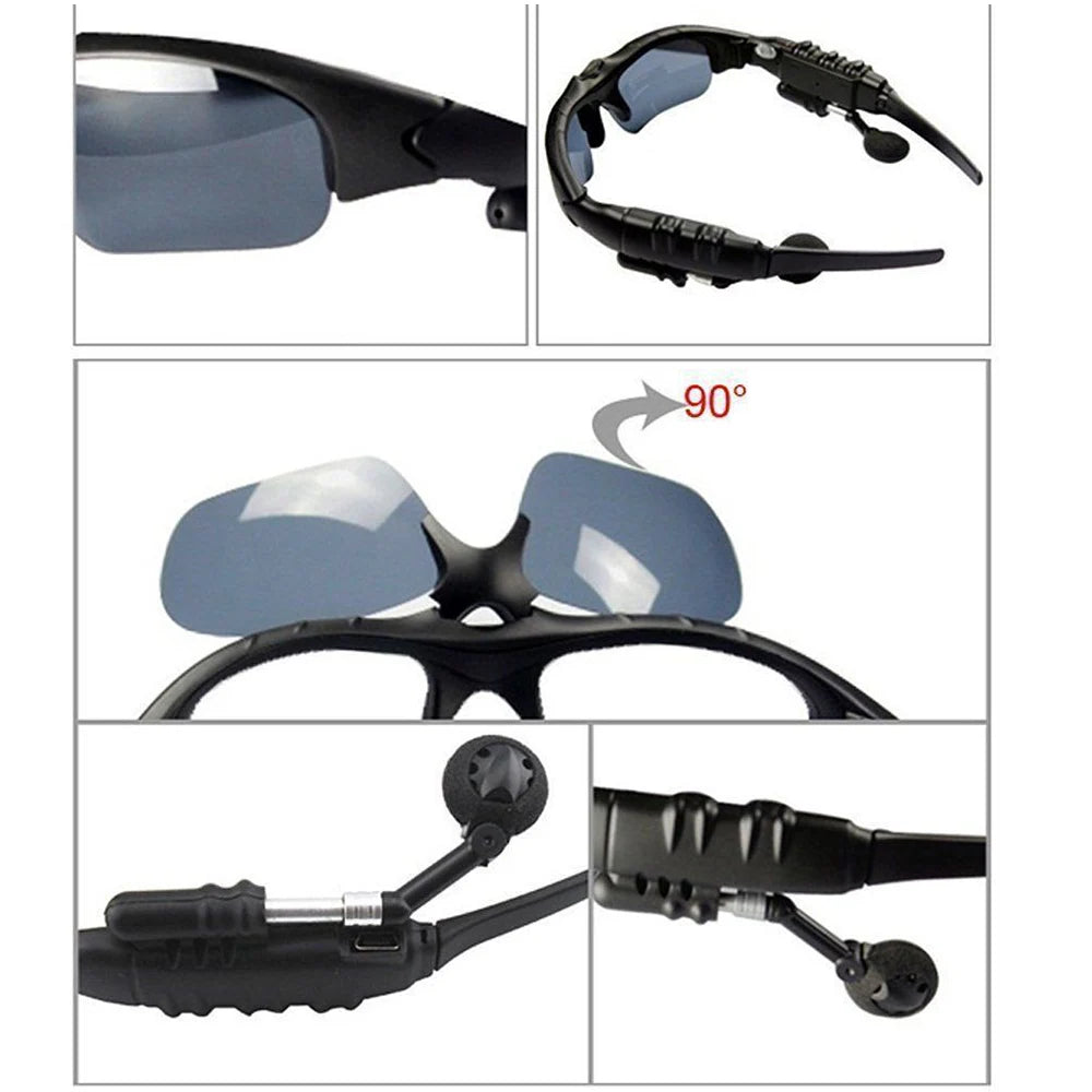 Bluetooth Hiking Eyewear Smart Glasses Stereo Listening Wireless Headset UV-Protection Polarized Lenses Sunglasses Headphones by Reinvent Yourself