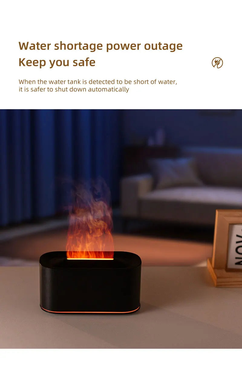 Essential Oil Diffuser,Flame Colorful Water Vapor Fire Humidifier for Aromatherapy Aroma Therapy Machine Room,Flame Diffuser by Reinvent Yourself